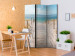 Room Divider Screen Seaside Vacation - seascape of sea and sand against a blue sky 108118 additionalThumb 4