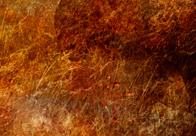 Poster Roaring Deer - woodland animal against an autumnal field landscape 114418 additionalImage 8