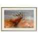 Poster Roaring Deer - woodland animal against an autumnal field landscape 114418 additionalThumb 23