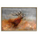 Poster Roaring Deer - woodland animal against an autumnal field landscape 114418 additionalThumb 19