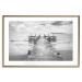 Wall Poster Concrete pier - black and white seascape with view of sea waves 114918 additionalThumb 16