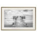 Wall Poster Concrete pier - black and white seascape with view of sea waves 114918 additionalThumb 27