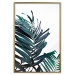 Wall Poster Emerald leaves - white background and tropical palm in green 115118 additionalThumb 16