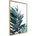 Wall Poster Emerald leaves - white background and tropical palm in green 115118 additionalThumb 2