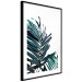 Wall Poster Emerald leaves - white background and tropical palm in green 115118 additionalThumb 3