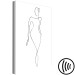 Canvas Art Print Shape of a Woman's Silhouette (1-part) - Black and White Outline of a Figure 115218 additionalThumb 6