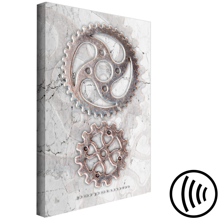 Canvas Print Twisted metal - a composition of metal gears in a steampunk style 118818 additionalImage 6