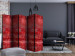 Room Divider Screen Carmine Concert II - metal texture on a red background in a retro style 123018 additionalThumb 4