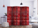 Room Divider Screen Carmine Concert II - metal texture on a red background in a retro style 123018 additionalThumb 2