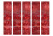 Room Divider Screen Carmine Concert II - metal texture on a red background in a retro style 123018 additionalThumb 3