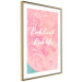 Poster Pink Earth, Pink Life - white English text on pink texture 123218 additionalThumb 11