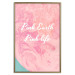 Poster Pink Earth, Pink Life - white English text on pink texture 123218 additionalThumb 16