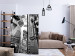 Room Divider Roads to Manhattan (3-piece) - black and white road signs and city 124218 additionalThumb 4