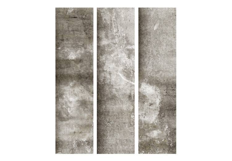 Folding Screen Cold Concrete (3-piece) - industrial composition in grays 124318 additionalImage 3