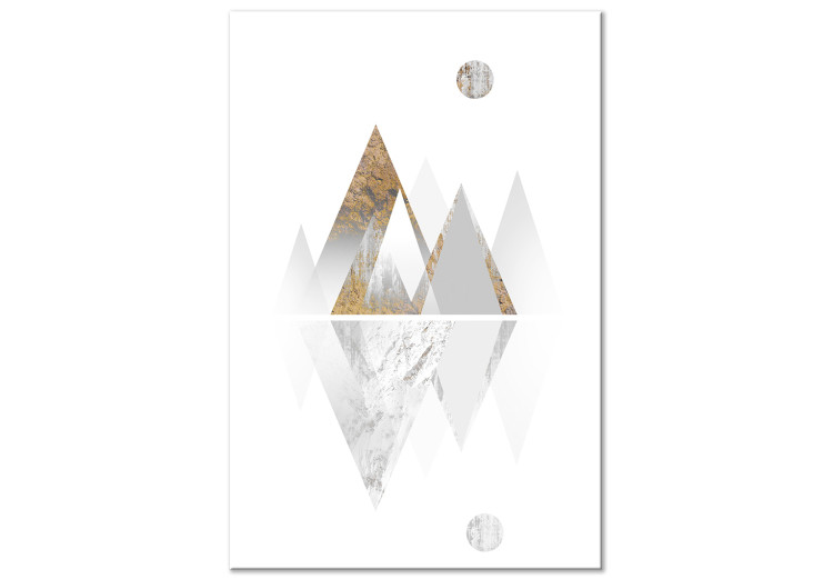 Canvas Art Print Triangles and circles - geometric abstraction with figures 125218