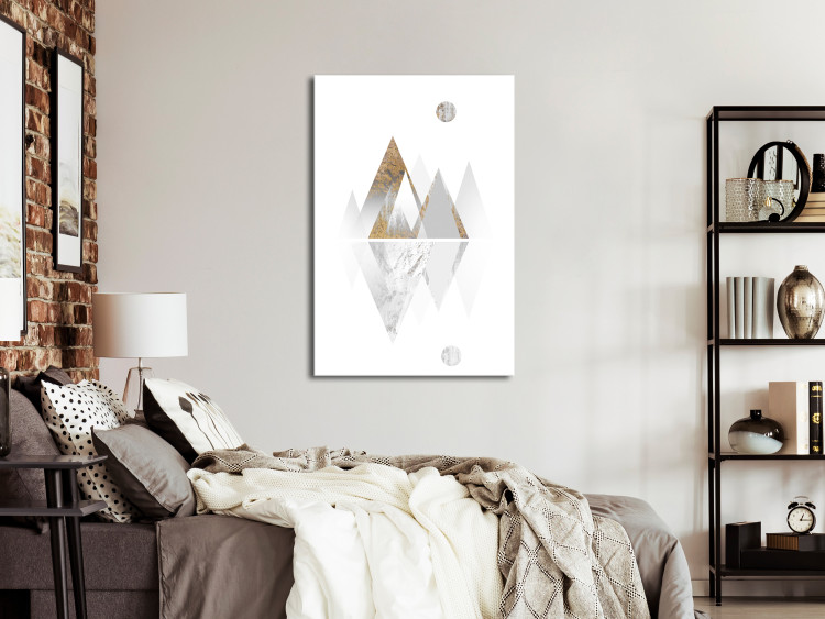Canvas Art Print Triangles and circles - geometric abstraction with figures 125218 additionalImage 3