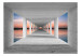 Photo Wallpaper Abstract - futuristic 3D tunnel surrounded by the setting sun 126918 additionalThumb 1