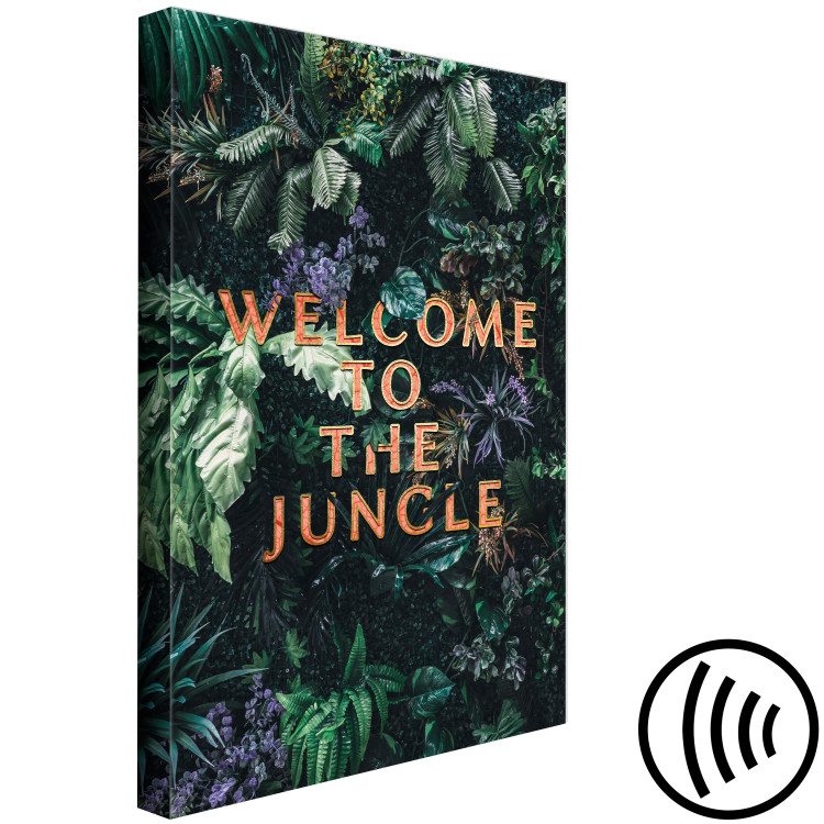 Canvas Welcome to the Jungle (1-part) vertical - text against a jungle background 128818 additionalImage 6