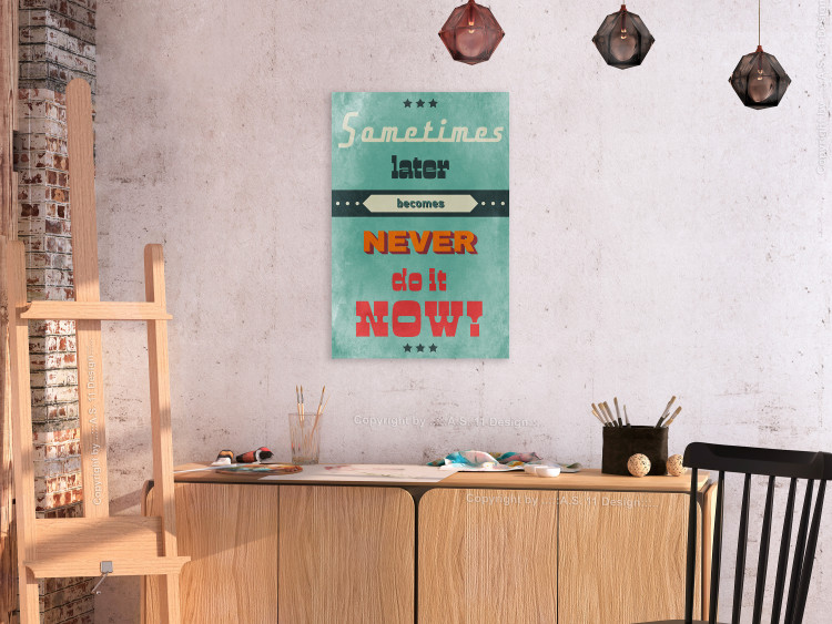 Canvas Art Print Do It Now! (1-part) vertical - motivational inscription in English 129318 additionalImage 3