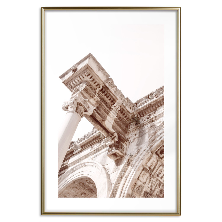 Wall Poster Hadrian's Temple - carved fragment of building with column in sepia 129718 additionalImage 14