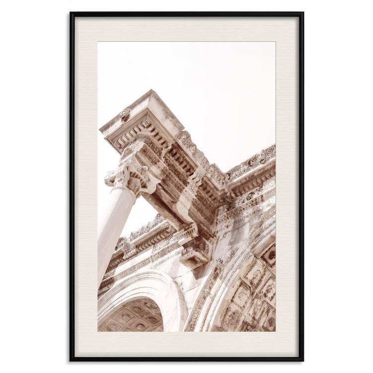 Wall Poster Hadrian's Temple - carved fragment of building with column in sepia 129718 additionalImage 19