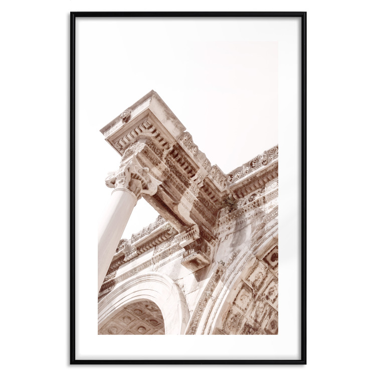 Wall Poster Hadrian's Temple - carved fragment of building with column in sepia 129718 additionalImage 17
