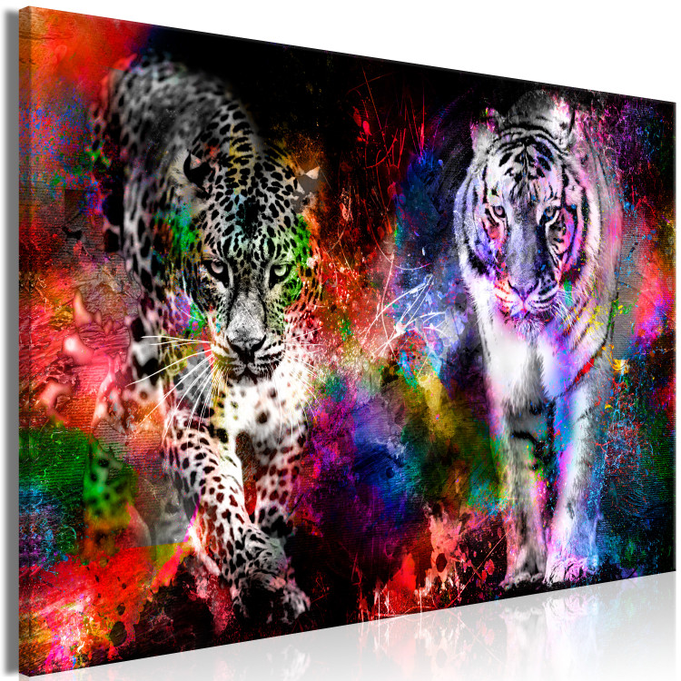Large canvas print Colorful Cats [Large Format] 131518 additionalImage 2