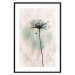 Wall Poster Autumn Evening - black dandelion flower on a light background with a large circle 131818 additionalThumb 15