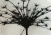 Wall Poster Autumn Evening - black dandelion flower on a light background with a large circle 131818 additionalThumb 10