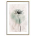 Wall Poster Autumn Evening - black dandelion flower on a light background with a large circle 131818 additionalThumb 14