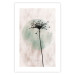 Wall Poster Autumn Evening - black dandelion flower on a light background with a large circle 131818 additionalThumb 19