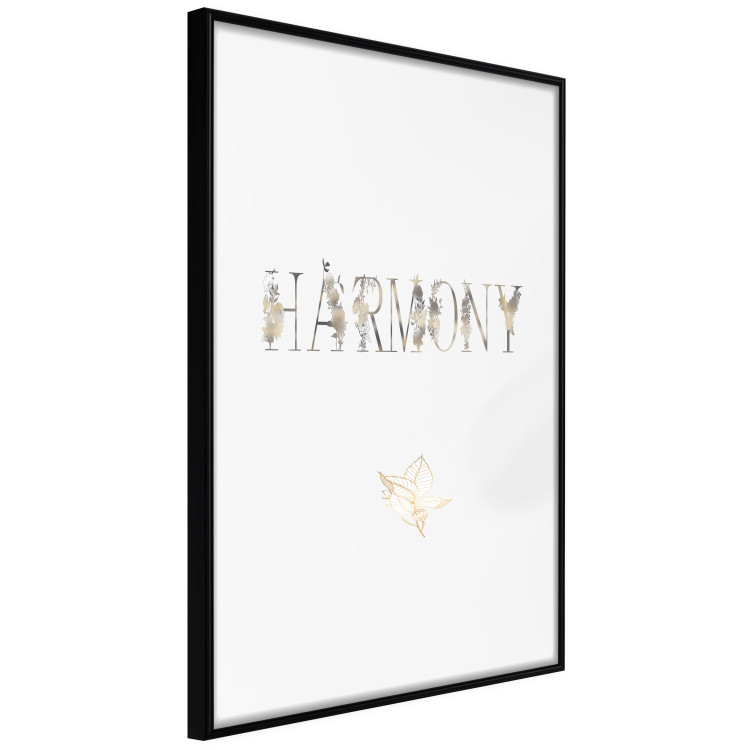 Poster Harmony - golden English text on a contrasting light background 131918 additionalImage 13