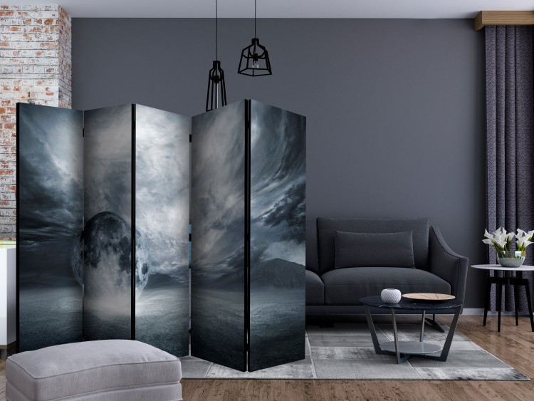 Folding Screen Lost Planet II (5-piece) - cool abstraction against space backdrop 132618 additionalImage 4