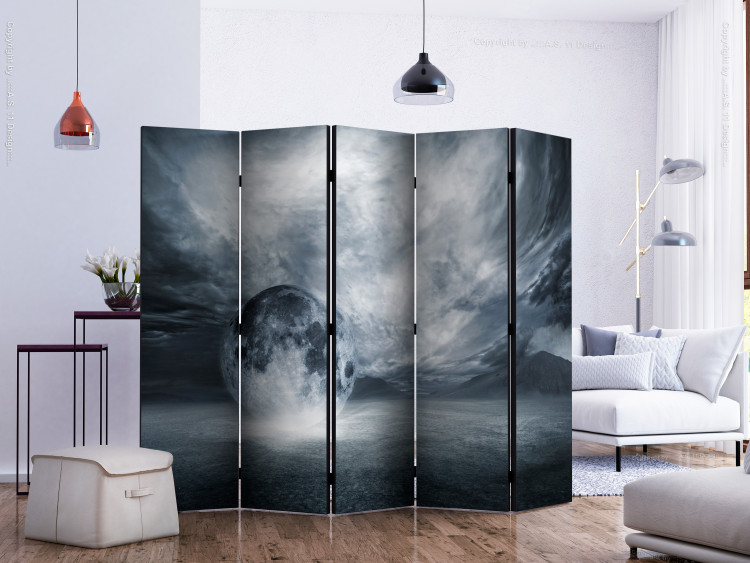 Folding Screen Lost Planet II (5-piece) - cool abstraction against space backdrop 132618 additionalImage 2