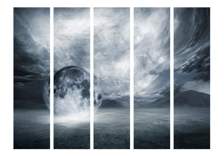 Folding Screen Lost Planet II (5-piece) - cool abstraction against space backdrop 132618 additionalImage 3