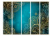 Room Separator Oriental Wings II (5-piece) - abstraction in golden ornaments 132818 additionalThumb 3