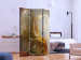 Folding Screen Golden Letters (3-piece) - golden ornaments in baroque abstraction 133218 additionalThumb 2