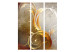 Folding Screen Golden Letters (3-piece) - golden ornaments in baroque abstraction 133218 additionalThumb 3