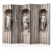 Folding Screen In the World of Antiquity II (5-piece) - three human sculptures on cracked background 133318