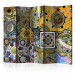 Folding Screen Sunny Mosaic II (5-piece) - colorful ethnic composition 133518