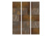 Folding Screen Golden Cascade - rusty metal texture of square tiles 133618 additionalThumb 3