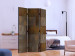 Folding Screen Golden Cascade - rusty metal texture of square tiles 133618 additionalThumb 2