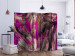 Room Divider Screen Purple Energy II - abstract and artistic pink pattern in stripes 133718 additionalThumb 2