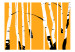 Folding Screen Birches on the Orange Background II - birch trees on a yellow background 133918 additionalThumb 3