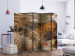 Room Divider Dandelion World II (5-piece) - abstraction in flowers with a touch of gold 134318 additionalThumb 2