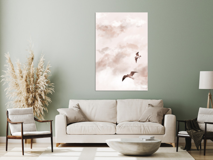 Canvas Celestial Lovers (1-piece) Vertical - birdscape in the sky 136518 additionalImage 3