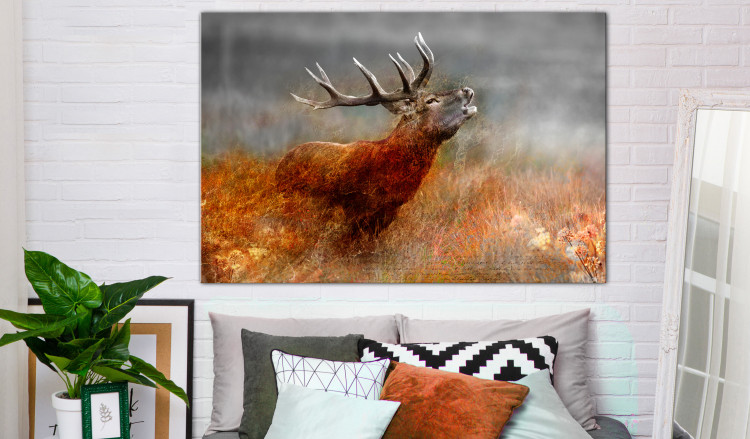 Large canvas print Roaring Deer [Large Format] 137618 additionalImage 4