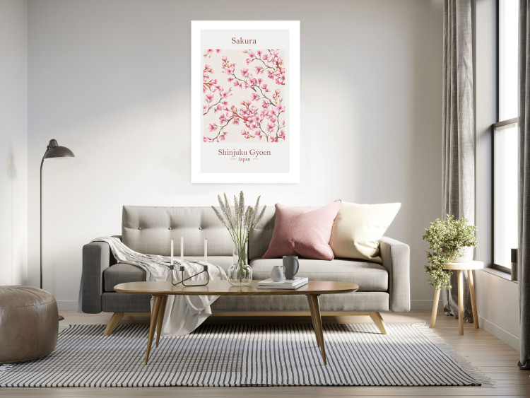 Poster Sakura - English and Japanese text with pink flower 138218 additionalImage 17