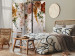 Room Divider Celestial Drapery (3-piece) - Warm composition in colorful flowers 138518 additionalThumb 2