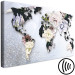Canvas World in Bloom (1-piece) Wide - world map in colorful flowers 143018 additionalThumb 6